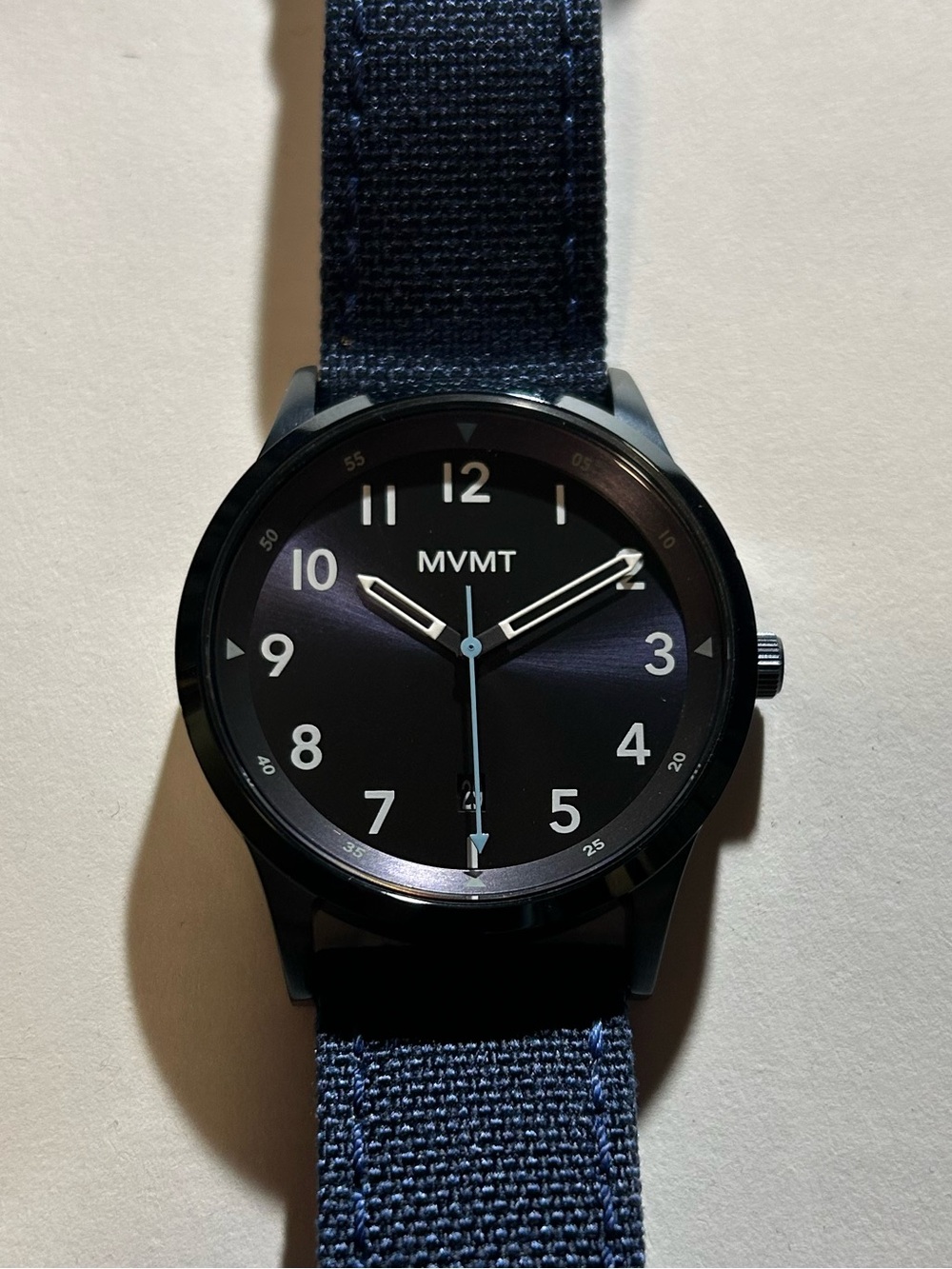 MVMT Field Watch With 41mm NavyBlue Face & NavyBlue Fabric Band